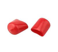 FUANA Copertura protettiva in silicone per valvola di limitazione della pressione per forcella anteriore Fox, confezione da 2, nero/rosso, 2,4 cm x 2 cm, kit di riparazione bici leggero e resistente