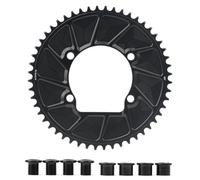 FUANA Corona per bici da strada a velocità singola 50T/46/54/58T 110 mm BCD CNC lavorato AL7075 in alluminio dal design stretto largo compatibile con catene a 9-12 velocità Kit di riparazione bici