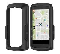 FUANA Custodia in silicone nera per Bryton Rider S810, slim fit, antiurto, con ritagli precisi