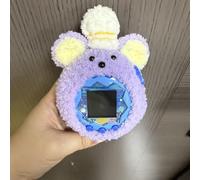 FUANA Custodia protettiva in peluche lavorata a mano all'uncinetto per Tamagotchi Paradise, 10 x 8 x 3 cm, vestibilità morbida e accogliente con opzioni di colore vibrante (blu/rosa/giallo) cavo per