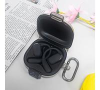 FUANA Custodia protettiva per cuffie SHOKZ OpenFit2 T920, custodia in TPU impermeabile e resistente allo sporco con protezione a 360°, cavo per auricolari rosa trasparente