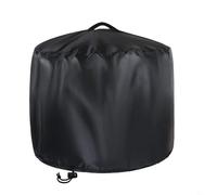 FUANA Custodia protettiva rotonda per stufa, antipolvere, per cucinare all'aperto, resistente alle alte temperature, in poliestere, portatile, nera, S M L (grande)