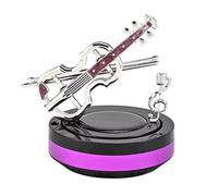 FUANA Diffusore di deodorante per auto a energia solare con ventola turbo e purificazione dell'aroma in legno di faggio naturale, viola