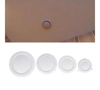 FUANA Diffusore di ventilazione regolabile in ABS per aria condizionata a parete o soffitto, ingresso circolare per bagno, cucina, ufficio, 75 mm, 100 mm, 150 mm, 200 mm, accessori per radiatore