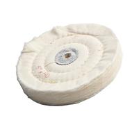 FUANA Disco in cotone bianco da 12,7 cm per smerigliatrice da banco, strumento per lucidare metallo, gioielli, acciaio inossidabile, alluminio, legno, vetro, ceramica, orologi