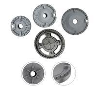 FUANA Distributore di fuoco per stufa a gas Sabaf, diffusore di calore in alluminio per una distribuzione uniforme del gas, accessori per radiatori da 47 mm, 68 mm, 94 mm, 125 mm, argento