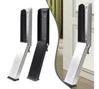 FUANA Fermaporta automatico in acciaio inossidabile con gomma antiscivolo per un funzionamento regolare, design pieghevole del piede, senza possibilità di installazione perforata