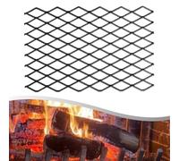 FUANA Fermo per cenere per camino, per uso intensivo, in metallo con fori per il flusso d'aria, adatto a griglie 19,1 x 30 cm e 24,9 x 40,9 cm, accessori per termosifoni neri