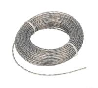 FUANA Filo per decespugliatore resistente, 2,0-4,0 mm, 2 rotoli da 10 m, bobina in nylon rinforzato per decespugliatori elettrici, cavo flessibile per falciatura per giardini e campi (10 m x 2,4 mm, 2