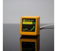 FUANA For GeekMagic Smalltv PRO - Orologio da polso per criptovaluta, con tracciamento in tempo reale per migliaia di monete, alimentazione USB-C, 45 x 40 x 35 mm, cavo auricolare nero