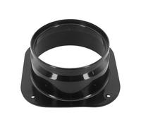 FUANA Giunto flangiato quadrato a rotondo in plastica per condotti di ventilazione, 75/100/125/150/200/250/300 mm, connettore in PP nero con serratura esterna liscia