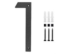 FUANA Grande set di numeri civici neri da 30,5 cm, in plastica ABS per targhe per indirizzi per pareti esterne, recinzioni, facile da installare con chiodi, stile moderno, 4 (1)