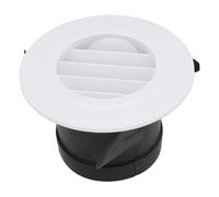 FUANA Griglia di ventilazione rotonda per parete o soffitto, in ABS con flusso d'aria regolabile, 75-200 mm, accessori per radiatori bianchi