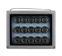 FUANA Illuminatore a infrarossi per esterni, 850 nm, per telecamere di sicurezza CCTV, impermeabile IP66, luce di visione notturna con sensore automatico, portata 20-30 m, CC 12 V/24 V/220 V