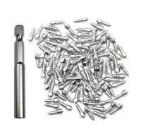 FUANA Kit di 200 punte da neve per pneumatici, 4 x 12 mm, colore argento, con tacchetti anti-ghiaccio e per SUV per sicurezza stradale invernale