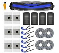 FUANA Kit di ricambio per ECOVACS, Deebot T30C, Omni con spazzole laterali, filtri, panni per mocio e sacchetti per la polvere di grande capacità