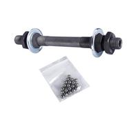 FUANA Kit di riparazione per bici con cuscinetto a sfera Novatec da 135 mm con cuscinetto a sfera per mozzo posteriore con sfere - Asse in acciaio cavo per forcella posteriore da 135 mm di larghezza