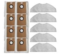 FUANA Kit panno mocio + sacchetti per la polvere RVA301 RVA202 compatibile per Tapo RV30 MAX Plus per Tapo RV20 MAX Plus accessorio per spazzatrice