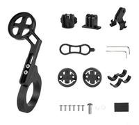 FUANA Lega di alluminio Computer bicicletta e luce manubrio Mount con adattatore fotocamera per Garmin o per Bryton (curvo)