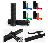 FUANA Lock On Bike Grips per MTB, manopole in gomma con anello di bloccaggio in lega di alluminio, misura 22,2 mm, impermeabili e leggere, 1 paio di kit di riparazione bici