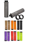 FUANA Manopole Lock-On per manubrio di mountain bike da 22,2 mm, impugnatura antiscivolo testurizzata con comodo materiale composito, kit di riparazione nero