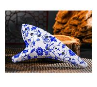 FUANA Ocarina in resina a 12 fori, accordata in do, per principianti, finitura incrinata con borsa per il trasporto, tracolla e libretto musicale, blu