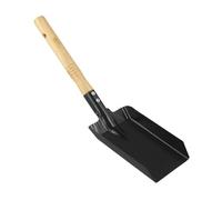 FUANA Pala per camino per la pulizia del camino, 45 cm, in acciaio, con manico in legno, resistente, per forno, griglia, accessori per radiatore