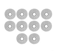 FUANA Panni di ricambio per mocio Midea per v16 Pro per eureka J15 Max Ultra Robot Vacuum, confezione da 6, 8 o 10 panni lavabili in microfibra con attacco rapido a scatto per pavimenti duri (10 pezzi
