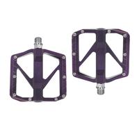 FUANA Pedali per bici in lega di alluminio con 4 cuscinetti per bici da strada e mountain bike, design antiscivolo a doppio lato, albero in acciaio al cromo con rotazione liscia, 10 x 10 cm, 1 paio di