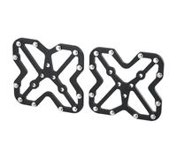 FUANA per Tacchetti adattatori per pedali in lega di alluminio CNC, converte per SPD e cerca pedali KEO Lock per piattaforma piatta Mountain Road Cycling, chiodi antiscivolo, nero