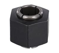 FUANA Pinza per router da 12 mm, 12,7 mm, compatibile con DW616 DW618 DW621K e Bosch 1617EVS, accessorio di ricambio in metallo resistente, nero, 1 pezzo da 12,7 mm