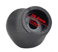 FUANA Pomello del cambio argento brillante a 5 velocità, impugnatura ergonomica, compatibile con Renault Megane Clio II Twingo Laguna (nero)