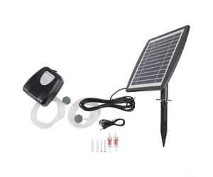 FUANA Pompa di ossigeno solare per stagni e acquari, aeratore ricaricabile USB da 3 W con cella di alimentazione da 2600 mAh, pompa ad aria silenziosa per pesca all'aperto per acquario da giardino koi
