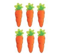 FUANA Portaposate pasquali per forchetta e coltello, sacchetti per utensili in feltro 26 x 12 cm, verde e arancione, confezione da 6, per feste di Pasqua, matrimoni, baby shower, pentole da cucina