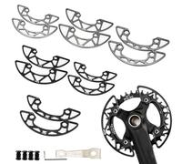 FUANA Protezione per corona della bici 104 BCD Protezione in lega di alluminio per pignone 30-40T, copertura per anello catena per mountain bike, confezione da 3 kit di riparazione per bici