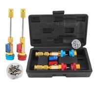 FUANA R134a e R1234yf Kit di strumenti per la rimozione del nucleo della valvola CA dell'auto, chiave di servizio in acciaio al carbonio 45 # per riparazioni automobilistiche di aria condizionata