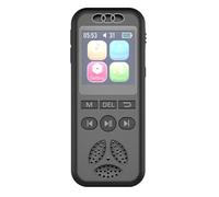 FUANA Registratore vocale MP3 con riduzione del rumore, registrazione 560 ore, memoria 64 GB, attivazione vocale, design compatto portatile per lezioni e riunioni con cavo auricolare