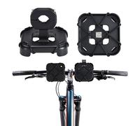 FUANA Regolabile per bici per supporto altoparlante moto 1 e 2, robusto supporto manubrio ABS 70-200 mm, per supporto compatto nero equitazione all'aperto