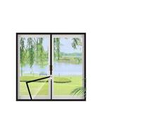 FUANA Rete per finestre, zanzariera sottile e uniforme, autoadesiva, facile da installare e rimuovere, tagliata a misura 90 x 100 cm/90 x 120 cm/100 x 100 cm, serratura per porta