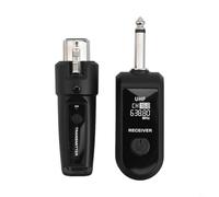 FUANA Ricevitore trasmettitore per microfono senza fili Microfono per chitarra Mixer audio Set microfono UHF XLR Adattatore trasmettitore ricevitore per microfono Mixer audio 12x17x3 cm (1 vassoio 1)