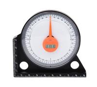 FUANA Rilevatore di livello angolare ad alta precisione, con base magnetica e clinometro orizzontale a bolle per muratori e falegnami, misura 0-90 gradi, nero e bianco