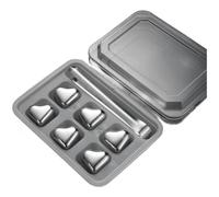 FUANA Riutilizzabili per pietre da whisky in acciaio inox, 3,1 x 2,6 x 2,7 cm, per raffreddare bevande senza diluizione, cubi refrigeranti in metallo non 304 per whisky, vodka, vino