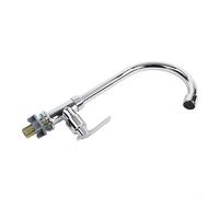 FUANA Rubinetto solo acqua fredda per lavello da cucina con beccuccio girevole a 360 ° Senza piombo Maniglia singola SUS304 per montaggio a ponte in acciaio inossidabile