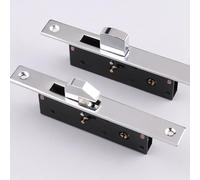 FUANA Serratura antifurto per porte scorrevoli per finestre e mobili, chiavistello sicuro con chiavi incrociate, sicurezza in lega di alluminio per porte strette, furgoni, capannoni