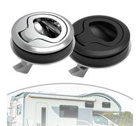 FUANA Serratura rotonda a filo per porte di portelli di barche marine, 38 mm, in lega di zinco, maniglia di sollevamento con serratura per porta di montaggio da incasso