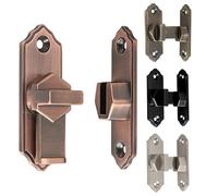 FUANA Serratura scorrevole per porta del fienile per armadio del vino Heavy Duty Bolt Chiusura a levetta con design anti-leva per giardino, capannone, magazzino, balcone, 74 x 53 mm