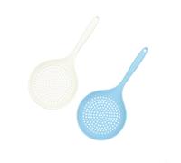 FUANA Set di cucchiai scanalati in silicone con manico lungo, colino e schiumarola a prova di calore per friggere, pentole calde e bolliture, utensili da cucina facili da pulire (mix)