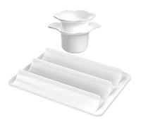 FUANA Set di stampi rotondi per cake pop, con vassoio e taglierina, per cuocere dolci nuziali, dimensioni uniformi, 4,4 cm, stampo in plastica a rilascio facile, per panettieri e pentole da cucina
