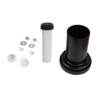 FUANA Set di tubi di collegamento per WC a parete con telaio per cassetta Duofix (modello 152.426.46.1), copertura cromata satinata, PE/per materiale PP