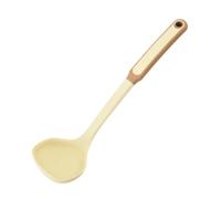 FUANA Set di utensili da cucina in silicone con spatola resistente al calore e cucchiaio da zuppa, utensili da cucina antiaderenti flessibili, facili da pulire, come mostrato colore asta specchietto